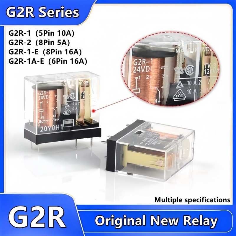 1PCS Original New Relay G2R-1 G2R-2 G2R-1-E G2R-1A-E 5VDC 12VDC 24VDC 48VDC 100VDC G2R 5Pin 6Pin