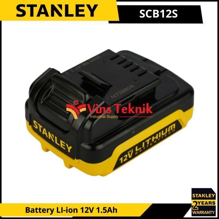 Stanley Scb12S Baterai Cordless Battery Li-Ion 12V 1.5Ah Scb12 S