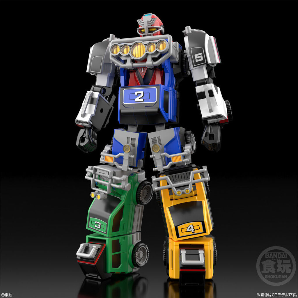 In Stock BANDAI SMP Gekisou Sentai Carranger RV ROBO Anime Action Figures Assembly Collection Toy