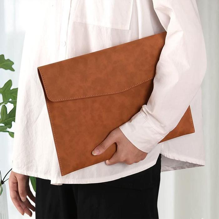 Map Dokumen Kulit Sintetis Premium A4 Folio Tas Document Keeper Organizer Anti Air Map Folder