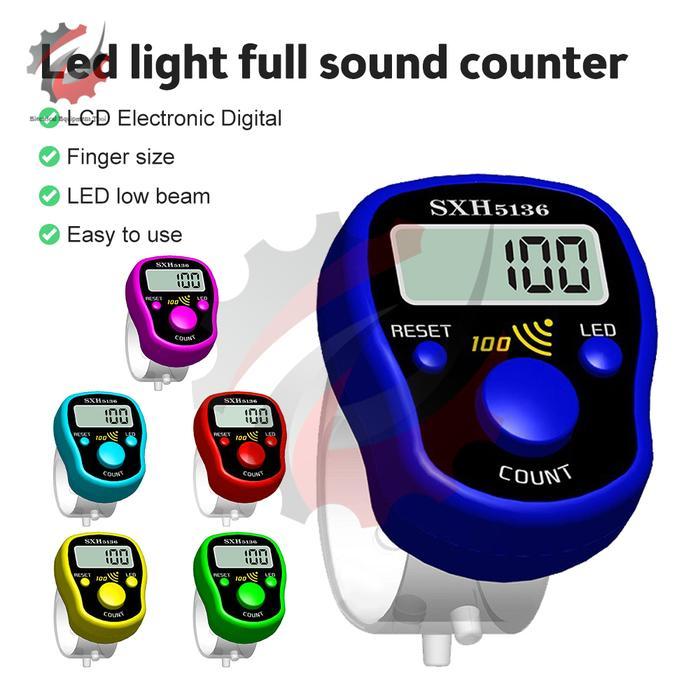 READY SXH-5136 Electronic Rosary Mini Finger Counter Vibrating Ring LCD Digital Tally Counter Manual