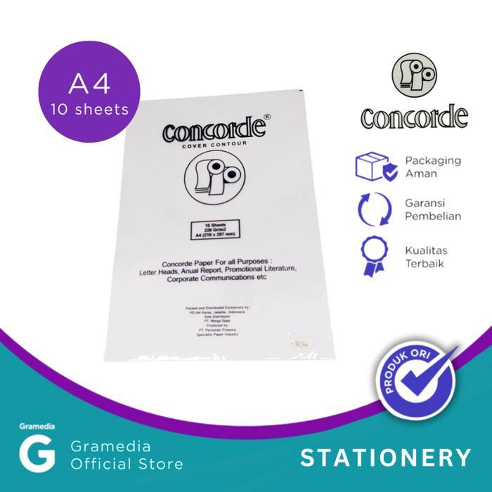 Cover Contour Paper Concorde A4 220 Gsm White