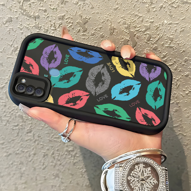 Casing Hp untuk Samsung Galaxy A11 M11 Case Bekas Bibir Warna-warni Kasing Anti Cepat Rusak silikon 