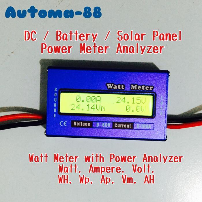Dc Watt Meter Volt Ampere Kwh Meter 60 Volt 100A