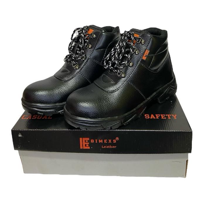 Saint Barkley - Sepatu safety boots tali warna hitam-bimexs