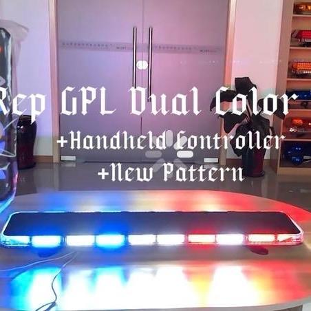 LIGHTBAR ROTATOR REP GPL FENIEX PATTERN DUAL COLOR - Merah