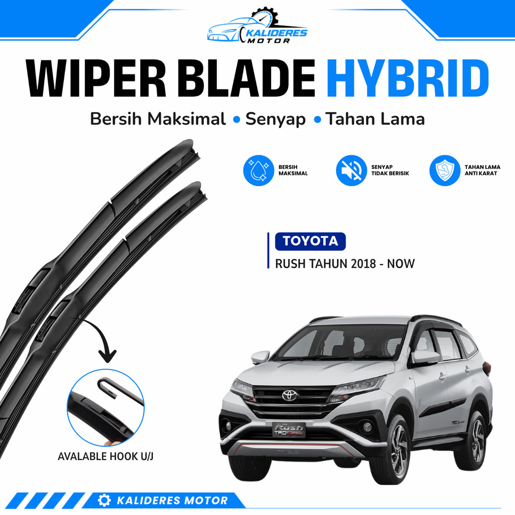 Wiper Toyota Rush 2018-Sekarang Hybrid Kaca Depan Mobil