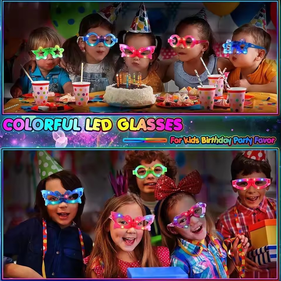 Glow In the Dark es Bulk Kids Light Up es LED Party Glow Sunes es for hristmas Wedding Party Favor