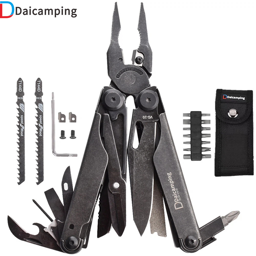 Daicamping DL30VG10 HRC60 Blade Outdoors Multifunctional Multi Tool EDC Multitools Folding Knife