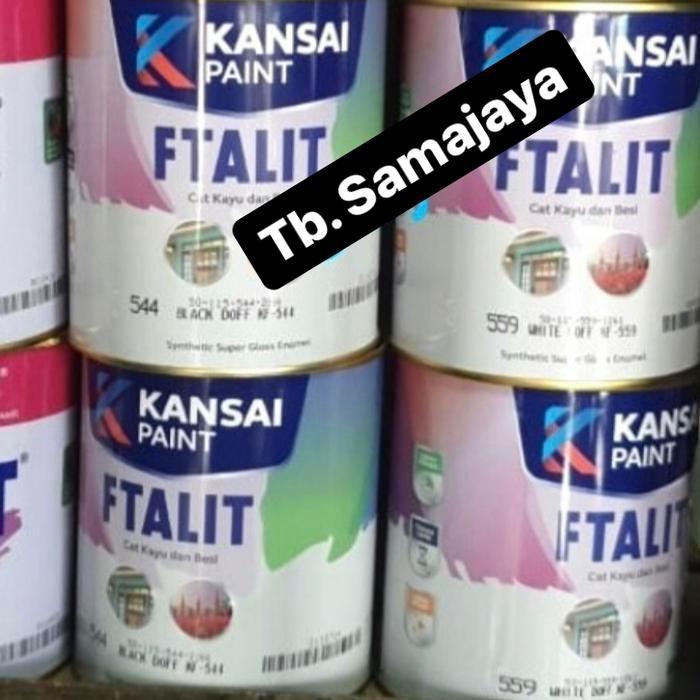 Ready Cat Ftalit Hitam Doff 544 Dan Ftalit Putih Doff 559 1 Kg . Cat Minyak