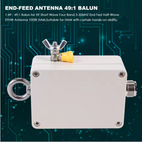 49:1 Balun Wave Balun 100W HAM HF Antenna End Fed HalfWave Antenna EFHW Antenna for HF Wave