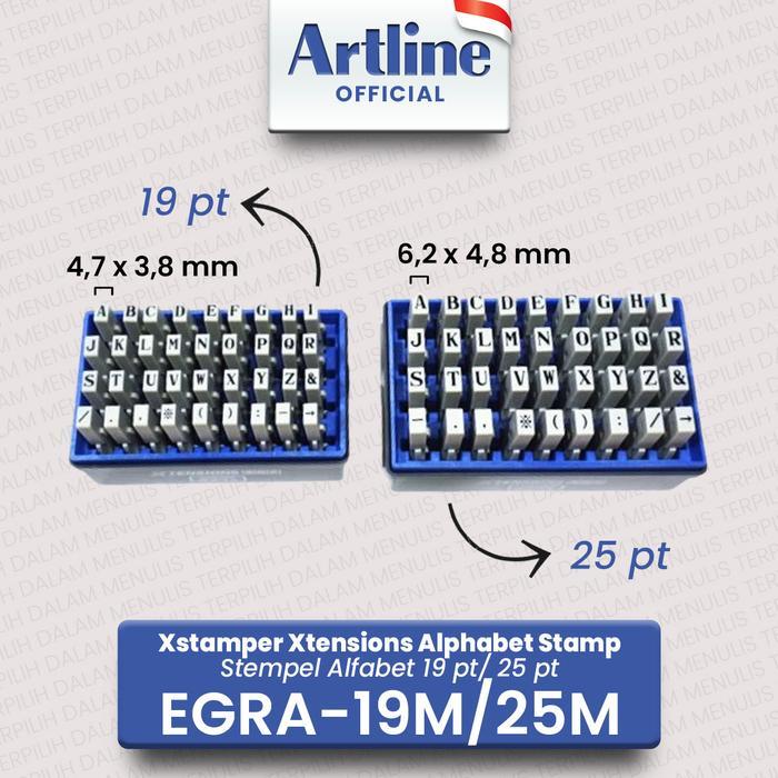 ARTLINE Xstamper Xtensions Alphabet Stamp / Alfabet Stempel EGRA-25M