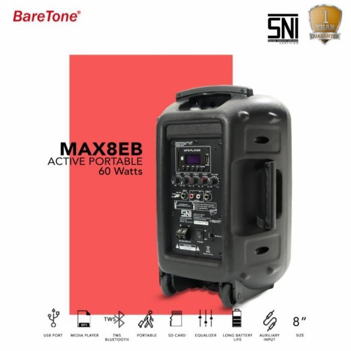 speaker aktif portable max 8eb / Max 8 EB Baretone