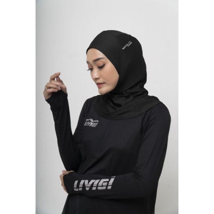 Livigi - Liga Sport Hijab - Running hijab - Hitam