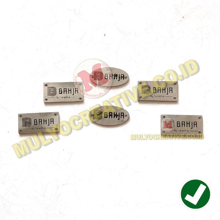 Plat Merk Label Custom - Label Plat Merk Bahja Merk Custom