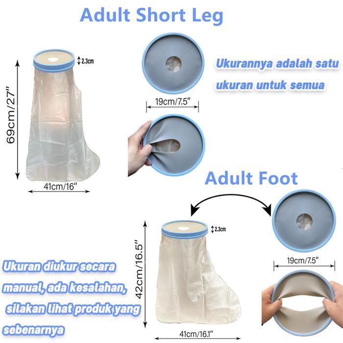 Vixplorn Sealcuff Pelindung Penutup Luka Anti Air Cover Pelindung Gips Tangan / Kaki Waterproof