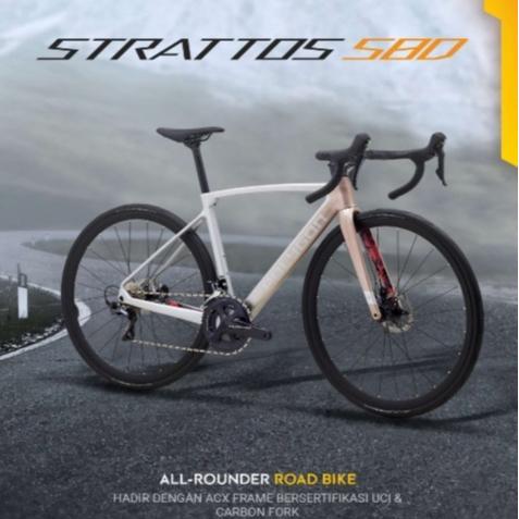 Sepeda Balap Roadbike 700c Polygon Strattos S8 Disc - Rose Gold, S