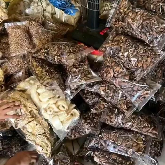 " Kerupuk Tripang Asli Renyah 200gr-250gr Laut Snacks Krupuk Kering
