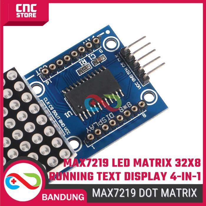 MAX7219 LED Dot Matrix Module 8x8 4-in-1 (32x8) Running Text Display Merah / Hijau / Biru