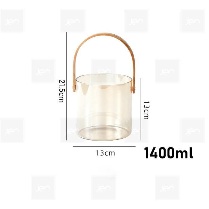 READY Keranjang buah Ember minuman serbaguna Glass Fruit Bucket Ice Bucket