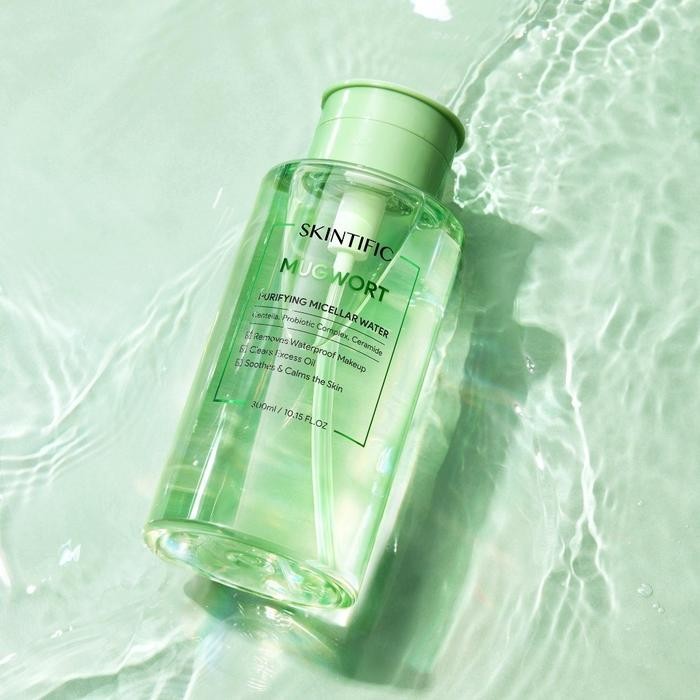 KJ SKINTIFIC Mugwort Purifying Micellar Water Cleansing Oil Soothing and Calming Skin 300 ML