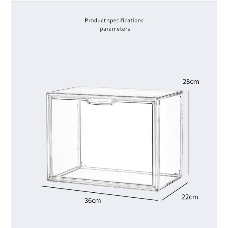 Books Meja Container Box Organiser Acrylic Transparent Promo 