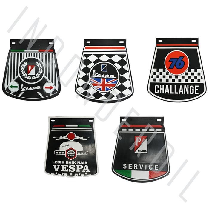 Mudflap Vespa Super Sprint Px Ps Exclusive Excel Karet Kepet Cepet Belakang Penahan Air Aksesoris