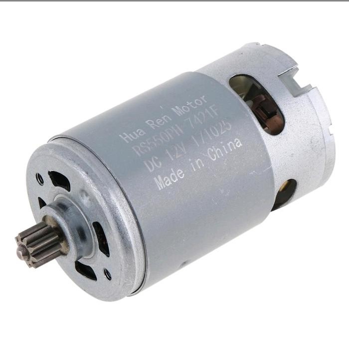 Rs550 12V DC Micro Motor 19500RPM 9 Teeth Single Speed