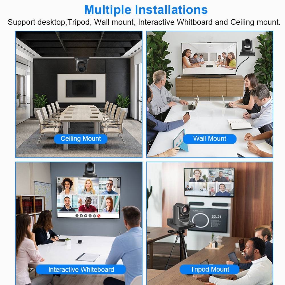 Runpu NDI PTZ Camera Ai Tracking Conference Camera Ptz Video SDI HDMI USB POE Live Streaming Camera