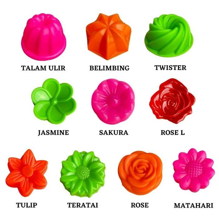 Cetakan Puding Plastik / Cetakan Puding Bunga / Cetakan Kue Putu / Cetakan Bolu Kukus