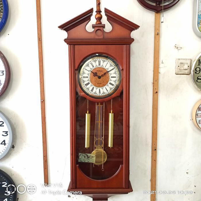 Do- jam dinding bunyi Westminster kayu Seiko Quartz jumbo Wellington