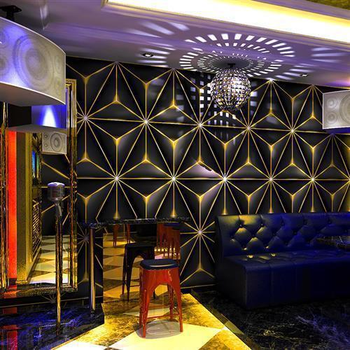 Wallpaper Dinding Aesthetic Motif Garis Kilap 3D