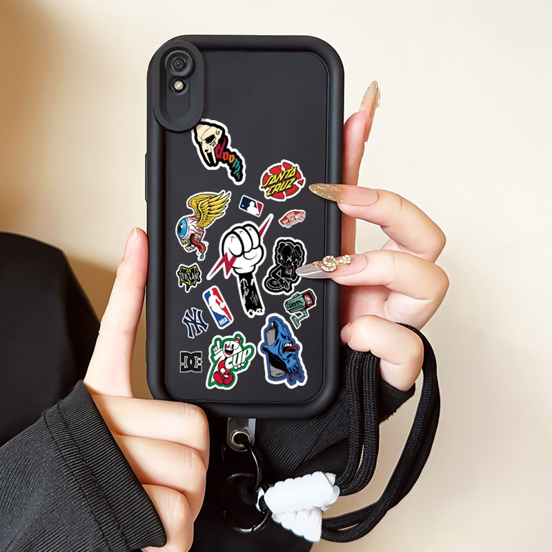 Casing Hp untuk Xiaomi Redmi 9A 9I Hp Case Casing lunak tali Kasing HP Kesing pelindung genggam Sili