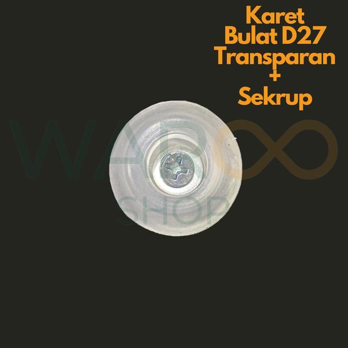 Kaki Karet Pintu Meja Kursi Rak Speaker Box Elektro Bulat D27 + Sekrup