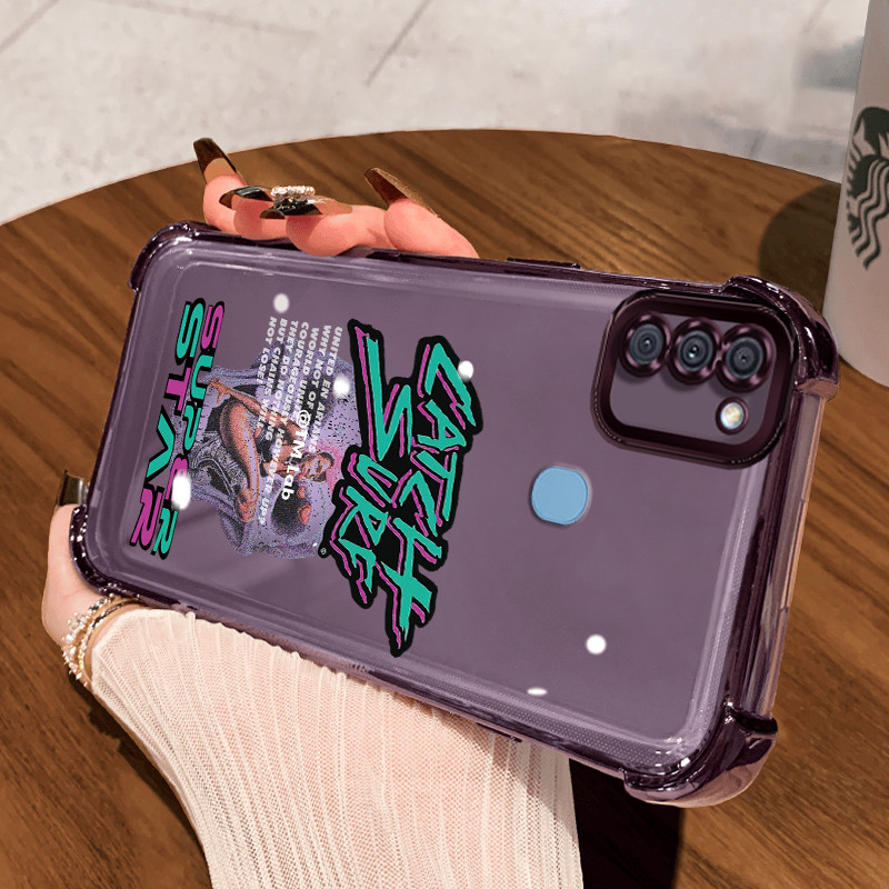 Casing Hp untuk Samsung A11 M11 Case Tren unik Kasing Cesing plating Airbag With Lens Protector Kesi