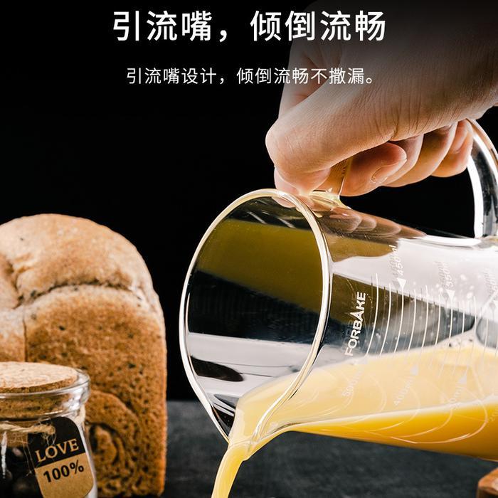 Forbake measuring Glass jar 250ml gelas takar kaca tahan panas