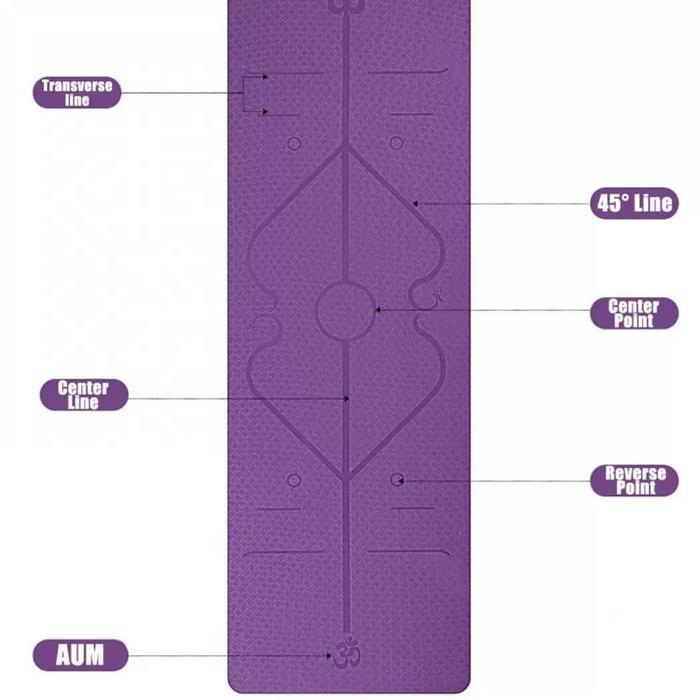 Yoga Mat / Tpe Yoga Mat / Yoga Mat Double Purple
