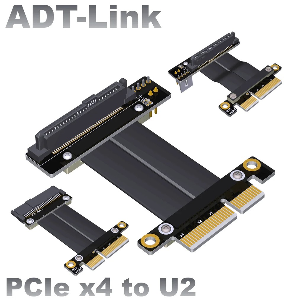 ADT-LINK U.2 INTERFACE PCIE 3.0 X4 TO U.2 NVME SSD EXTENSION CABLE SFF-8639 NVME PCI-EXPRESS 4X U.2