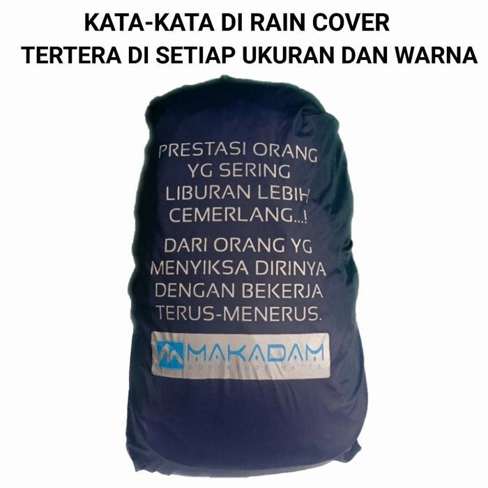Terbaru Rain Cover Bag Makadam Penutup Day Pack Carier Motif Kata Kata Mutiara