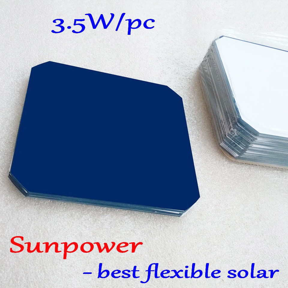 Sunpower Monocrystalline Mono solar cell 21.8%-24% high efficiency