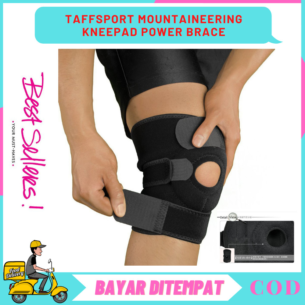 ORIGINAL - Dekker Pelindung Lutut Kaki Mountaineering Kneepad Power Brace Bahan Polyester Nyaman Dig