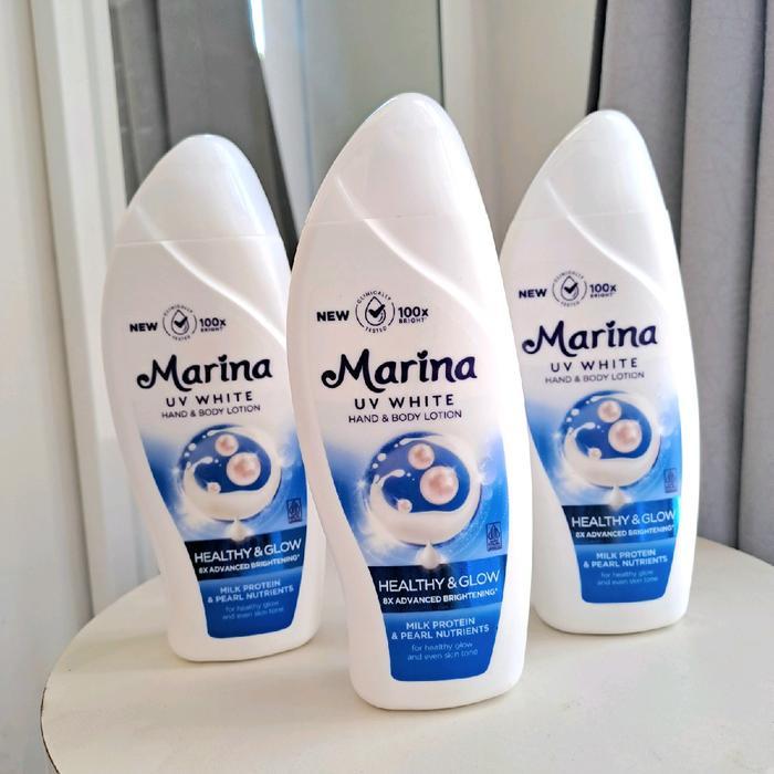 i0cc- Paket Hemat 3Pcs Marina Uv White Healthy & Glow 185Ml / Lotion Pemutih Viral