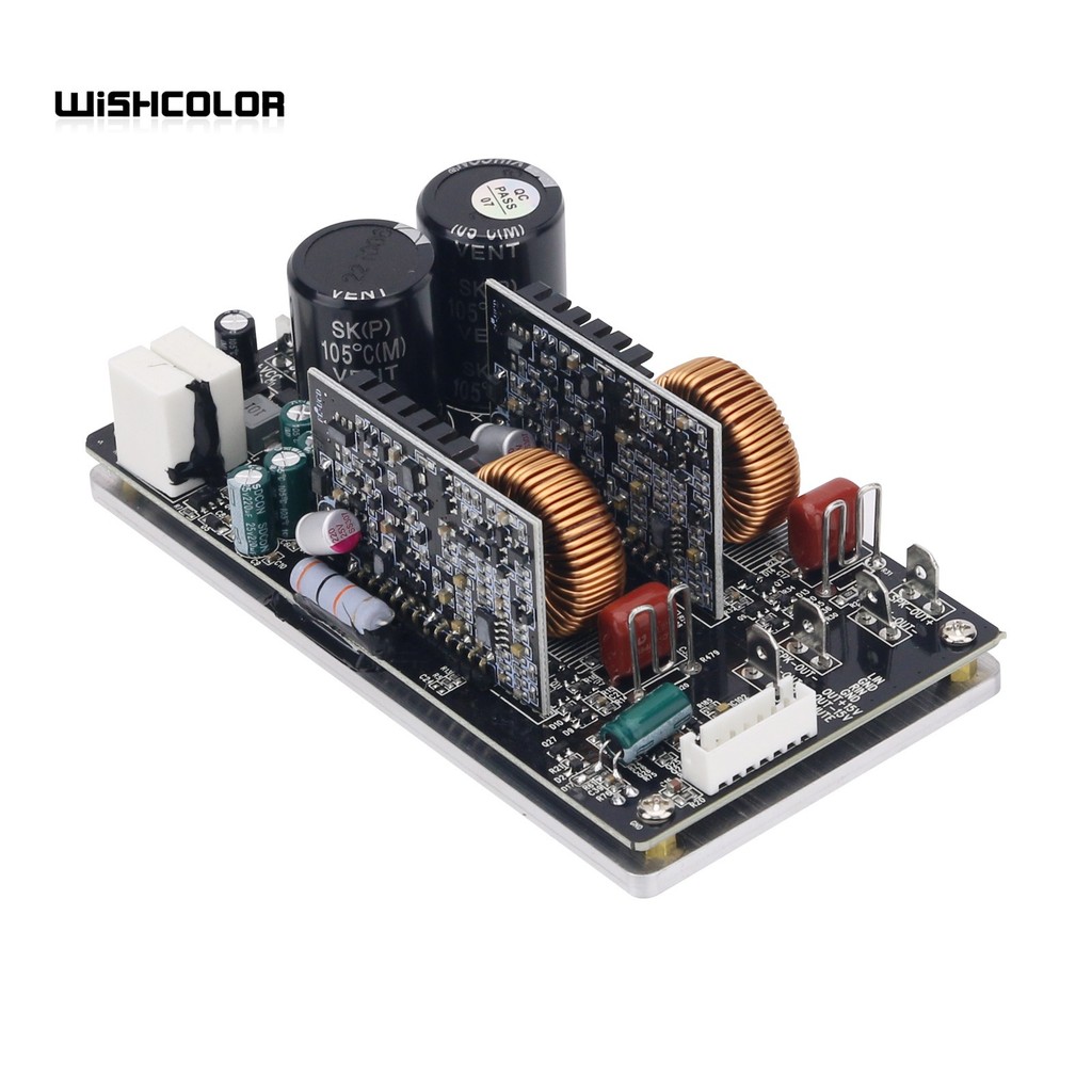 Wishcolor Ucd Dual Channel D-Class Stereo Digital Power Amplifier 2X500W Hifi Power Amplifier Module