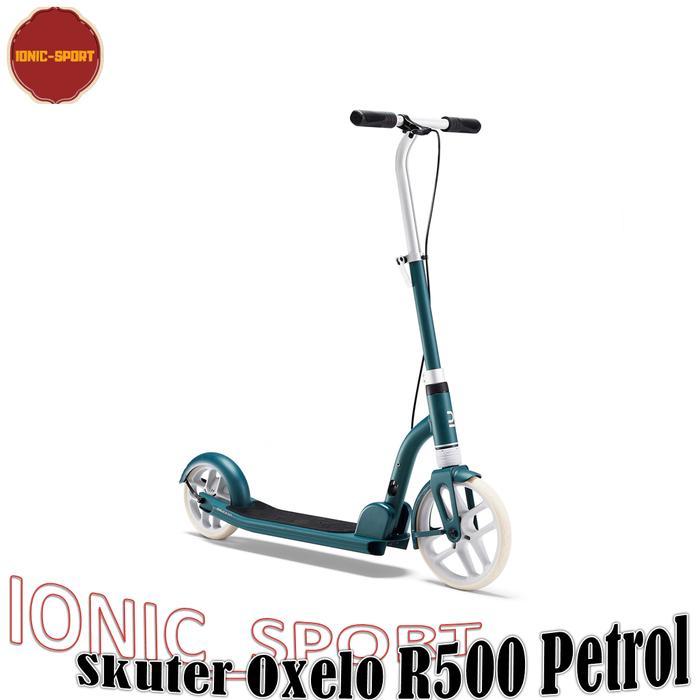 Oxelo Skuter Dewasa Beginner R500 Scooter Otoped Kota Dapat Dilipat Original - Petrol