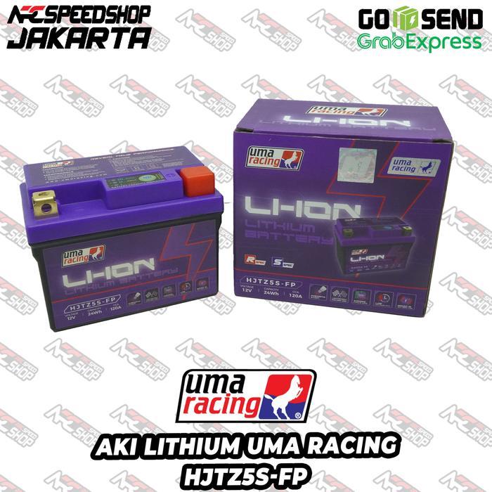 TERMURAH TERLARIS TERBARU AKI ACCU LITHIUM LI-ION UMA RACING HJTZ5S-FP FINO MIO 2 SOUL R15 X RIDE