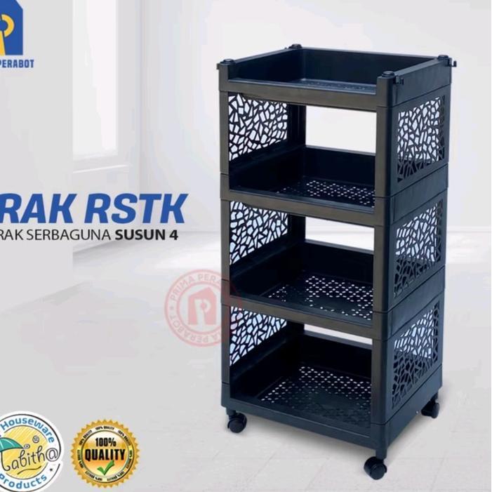 BERKUALITAS Rak RSTK 4 Susun/Rak Serbaguna 4 Susun ada Roda /Rak Yoyo 4 serbaguna ada roda