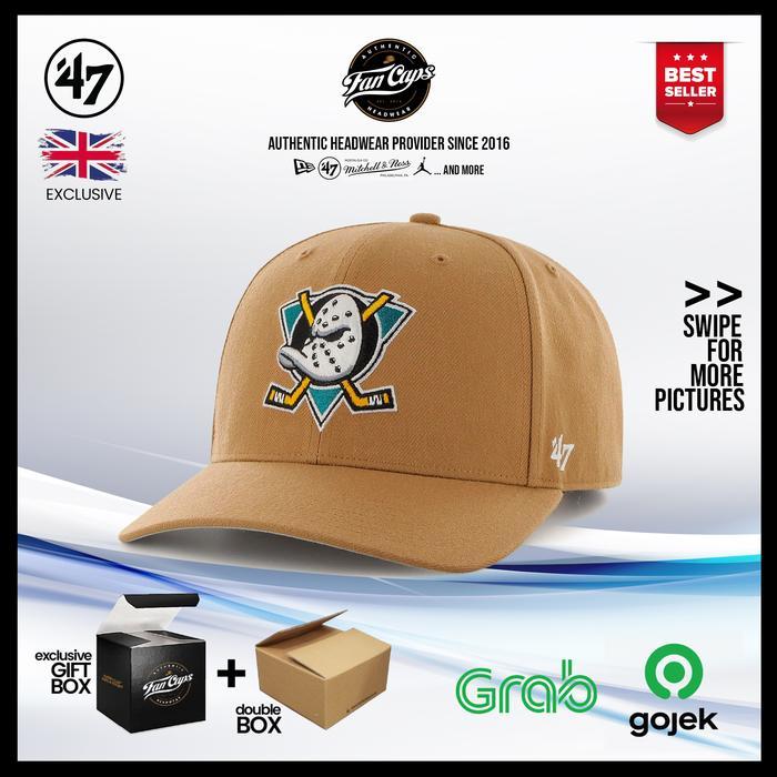 Topi 47 Original NHL Anaheim Ducks MVP Low Profile warna Camel FREE GIFT BOX