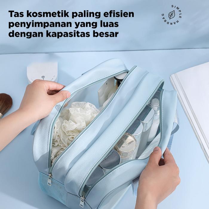 Starlight Tas Travel Makeup Anti Air Pouch Transparan Organizer Kosmetik Traveling Bag Alat Mandi