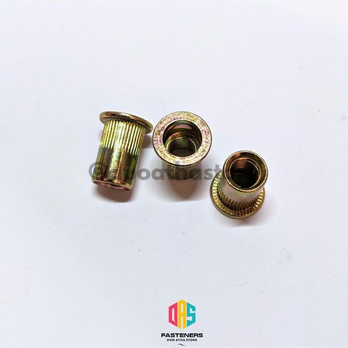 NEW Rivet Nut M8 Yellow / Mur Rivet M8 Kuning / Insert Nut M8 / Sert Nut