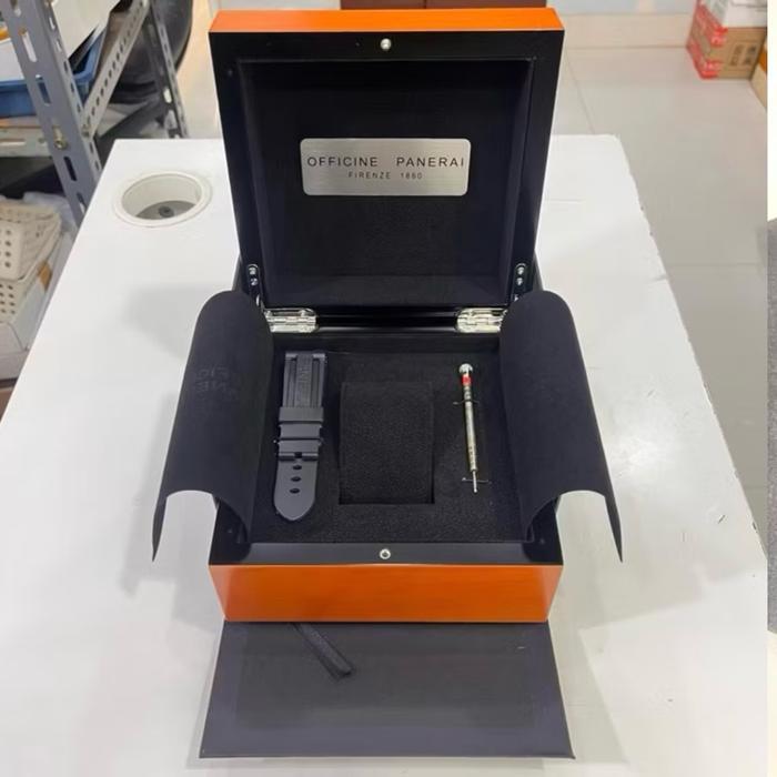 Kotak Jam Tangan Panerai Luminor Original Box Panerai Kayu Mewah Full Set Free Rubber & Obeng -